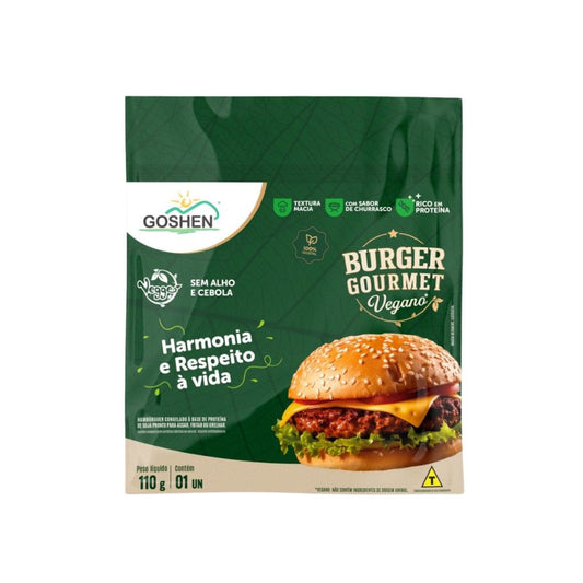 Hambúrguer Gourmet Vegano 110g Goshen