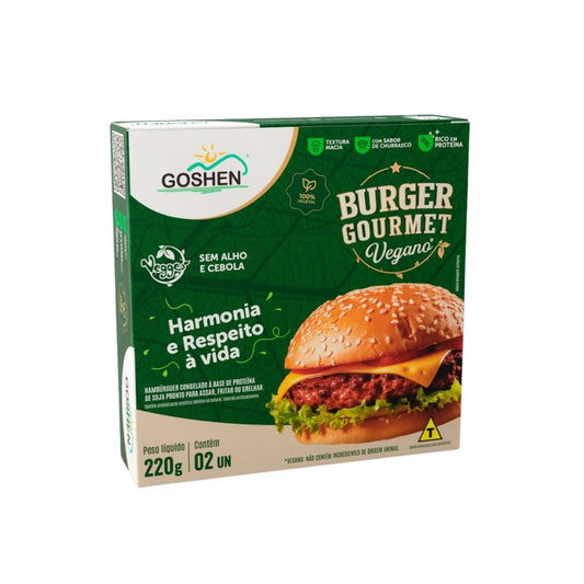 Hambúrguer Gourmet Vegano 220g Goshen