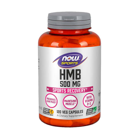 Hmb Hidroximetilbutirato 500mg 120 Cápsulas Vegetais Now