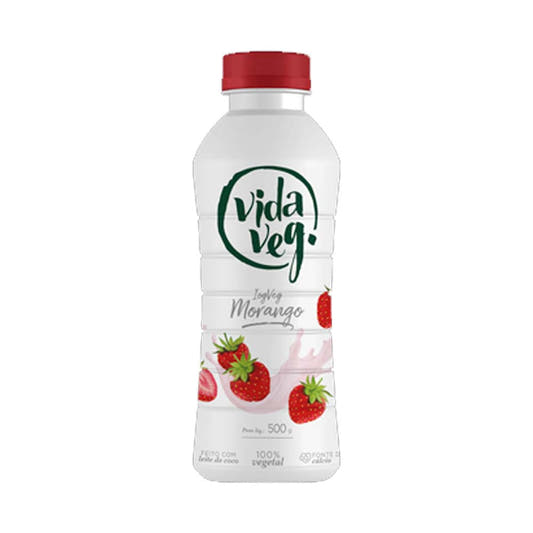 Iogurte Vegano de Morango 500g Vida Veg