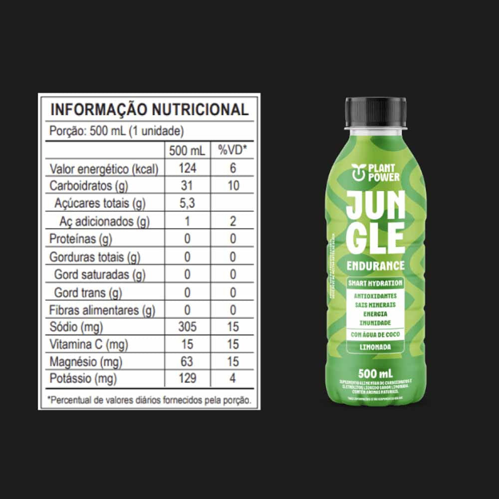 Isotônico Jungle Limonada Endurance 500ml Plant Power