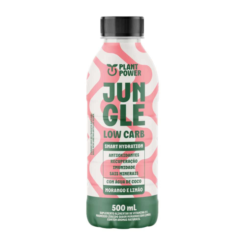 Isotônico Jungle Morango e Limão Low Carb 500ml Plant Power