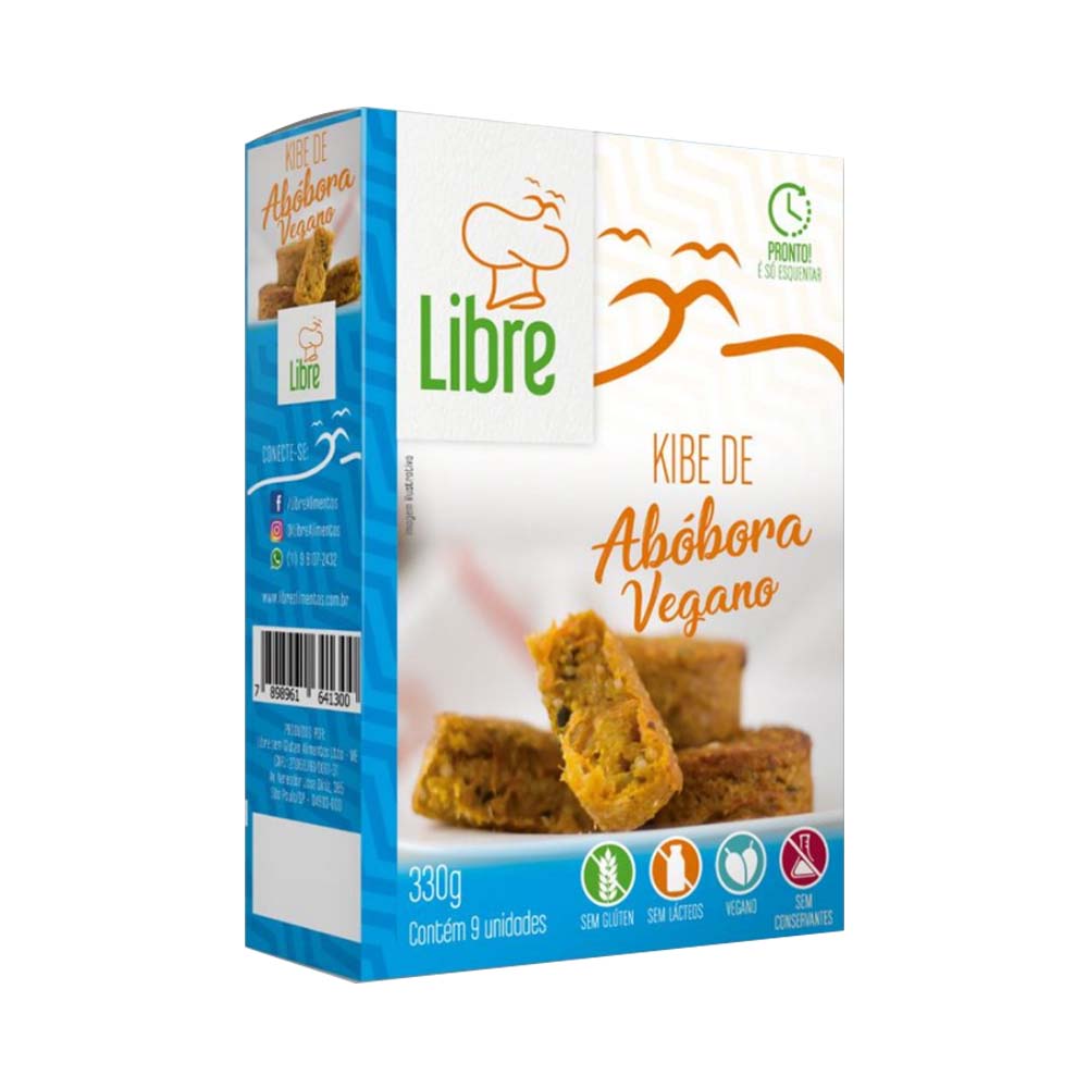 Kibe de Abóbora Sem Glúten Vegano 350g Libre