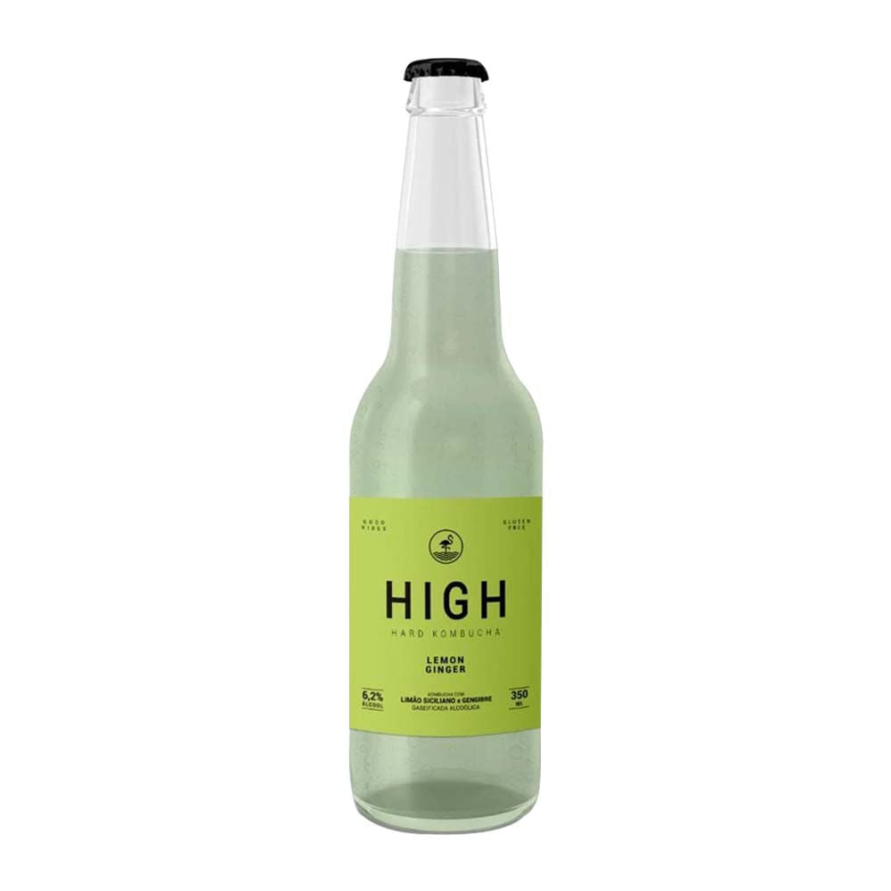 Kombucha High Lemon Ginger 350ml Puro Verde Kombucha