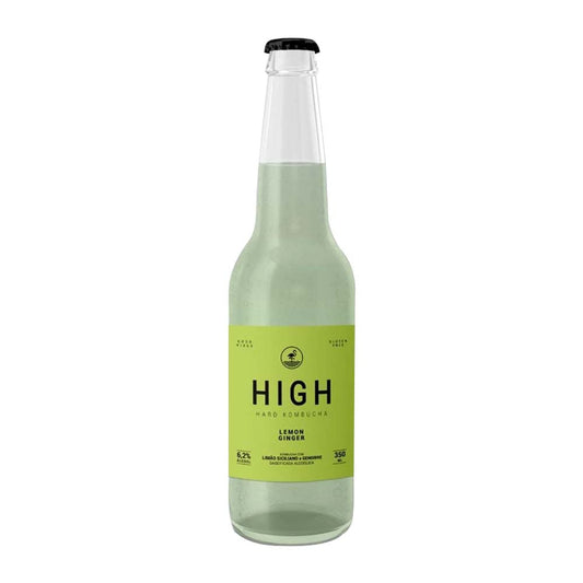 Kombucha High Lemon Ginger 350ml Puro Verde Kombucha