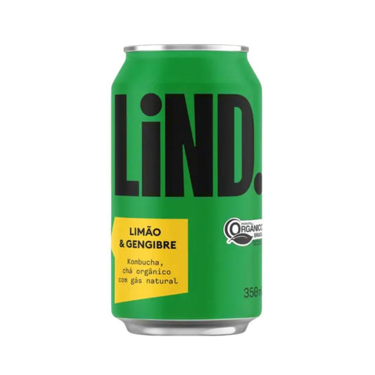 Kombucha Orgânica Limão e Gengibre 350ml LiND