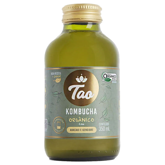 Kombucha Orgânico Abacaxi e Gengibre 350ml Tao