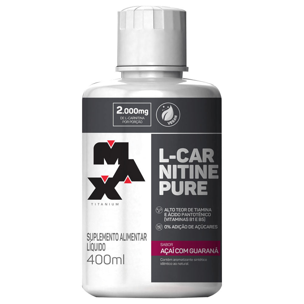 L-Carnitina Pure Açaí e Guaraná 400ml Max Titanium