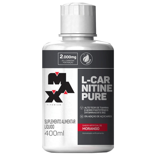 L-Carnitina Pure Morango 400ml Max Titanium