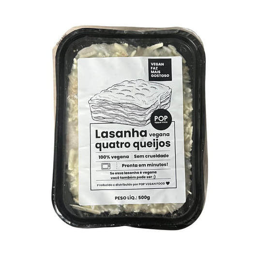 Lasanha Vegana Quatro Queijos 500g Pop Vegan