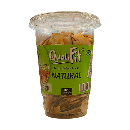 Lascas de Coco Natural Assado 100g QualiFit