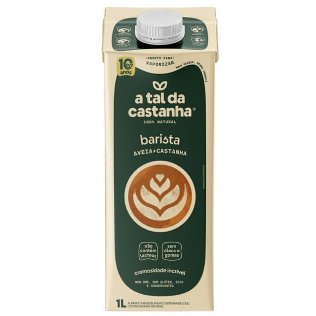 Leite Vegetal Barista de Aveia e Castanha 1L A Tal da Castanha