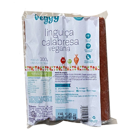 Linguiça Calabresa Vegana 300g Mr. Veggy