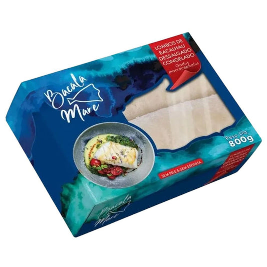 Lombo de Bacalhau Gadus Macrocephalus Dessalgado 800g Bacala Mare