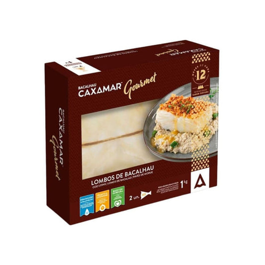 Lombo de Bacalhau Gadus Morhua Gourmet Dessalgado 1Kg Caxamar