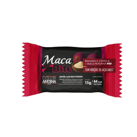 Maca Bite Barra de Maca Peruana Vermelha 15g Color Andina