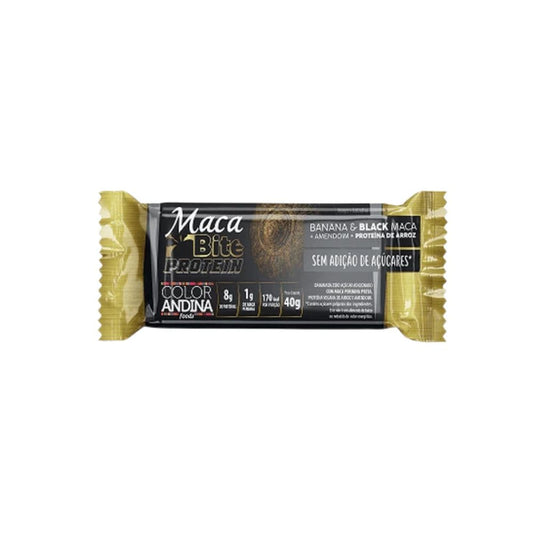 Maca-Bite-Protein-Barra-de-Proteina-Banana---Maca-Peruana-Preta-40g-Color-Andina