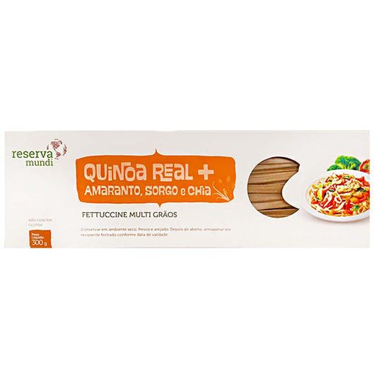 Macarrão Fettuccine de Quinoa Real, Amaranto, Sorgo e Chia 300g Reserva Mundi