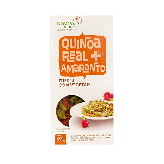 Macarrão Fusilli com Vegetais Quinoa Real e Amaranto 300g Reserva Mundi