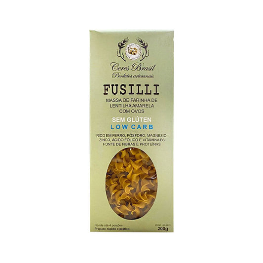 Macarrão Low Carb Fusilli Lentilha Amarela 200g Ceres Brasil