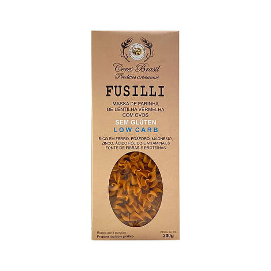 Macarrão Low Carb Fusilli Lentilha Vermelha 200g Ceres Brasil