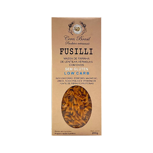 Macarrão Low Carb Fusilli Lentilha Vermelha 200g Ceres Brasil