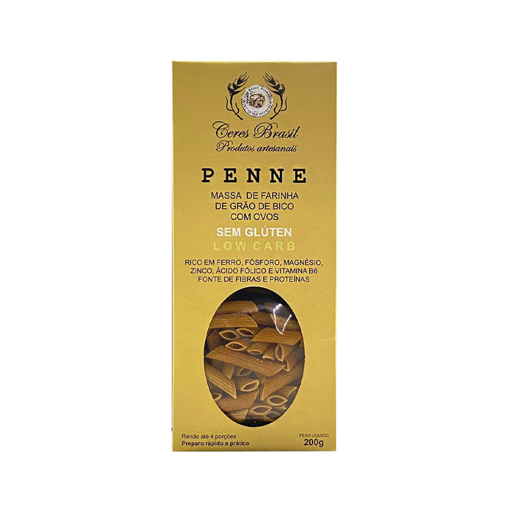 Macarrão Low Carb Penne Grão de Bico 200g Ceres Brasil