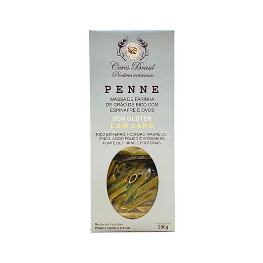 Macarrão Low Carb Penne Grão de Bico e Espinafre 200g Ceres Brasil