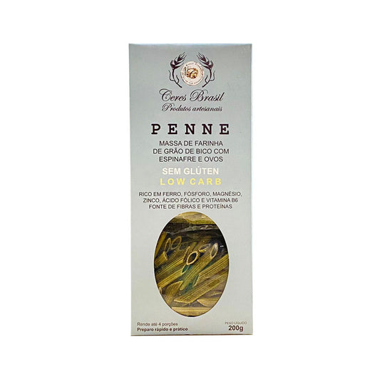 Macarrão Low Carb Penne Grão de Bico e Espinafre 200g Ceres Brasil