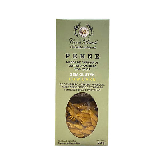 Macarrão Low Carb Penne Lentilha Amarela 200g Ceres Brasil