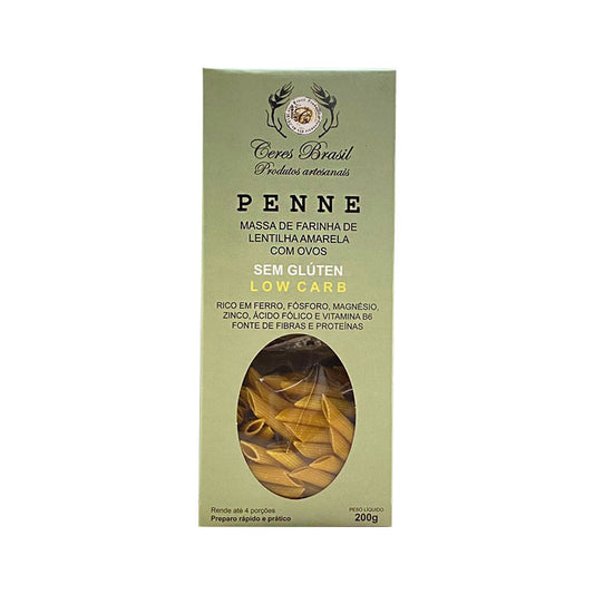 Macarrão Low Carb Penne Lentilha Amarela 200g Ceres Brasil