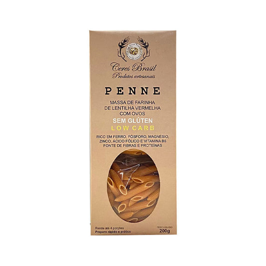 Macarrão Low Carb Penne Lentilha Vermelha 200g Ceres Brasil