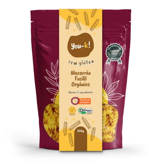 Macarrão Sem Glúten Fusilli Orgânico 300g You Ka