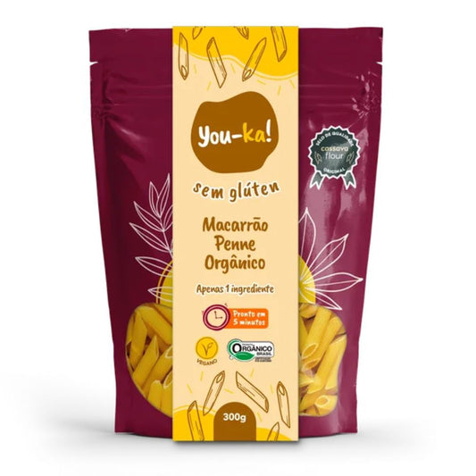 Embalagem-de-macarrao-sem-gluten-tipo-penne-organico-da-marca-You-Ka-com-selo-vegano-e-organico