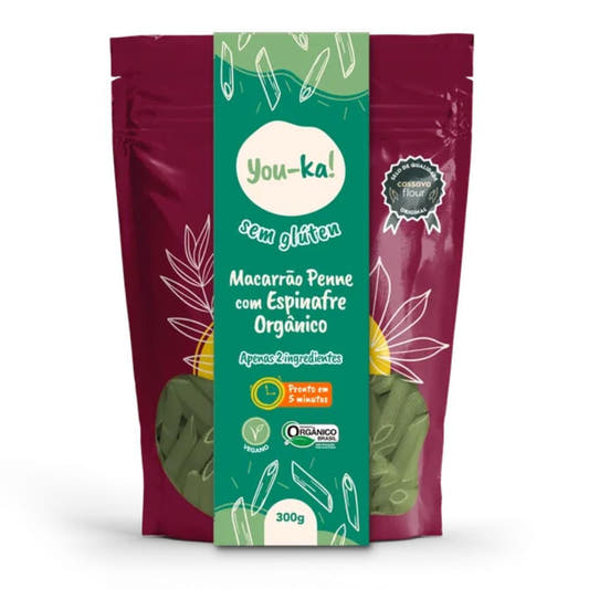 mbalagem-frontal-do-macarrao-sem-gluten-You-Ka-Penne-com-espinafre-organico-300g