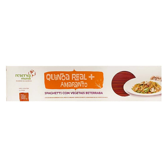 Macarrão Spaguetti de Quinoa Real e Amaranto com Beterraba 300g Reserva Mundi
