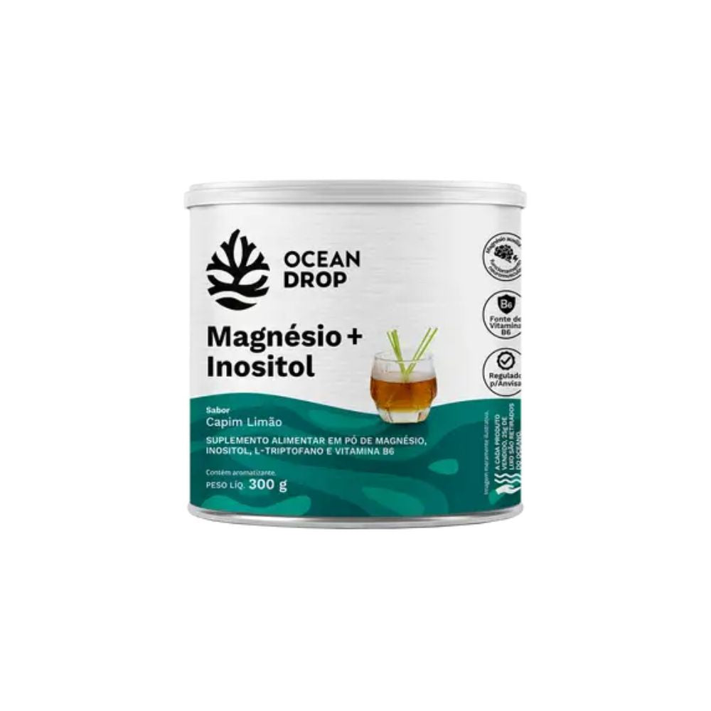 Magnésio Inositol Sabor Capim Limão 300g Ocean Drop
