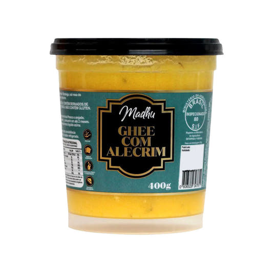 Manteiga Ghee Clarificada com Alecrim 400g Madhu Bakery