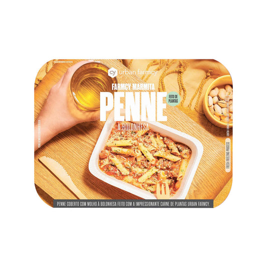 Marmita Vegana Penne ao Molho Bolonhesa 300g Urban Farmcy