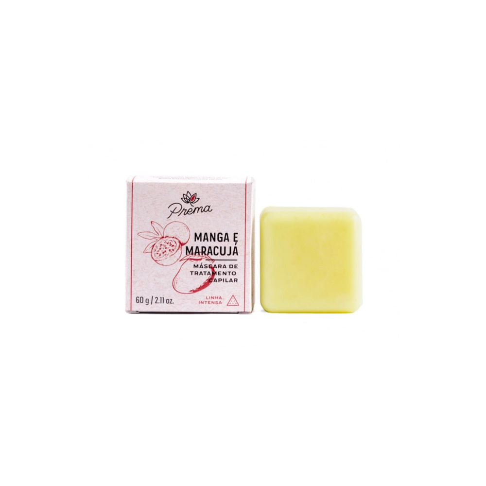 Máscara Sólida de Tratamento Capilar Manga e Maracujá  Reconstrução e Selagem 60g Prema