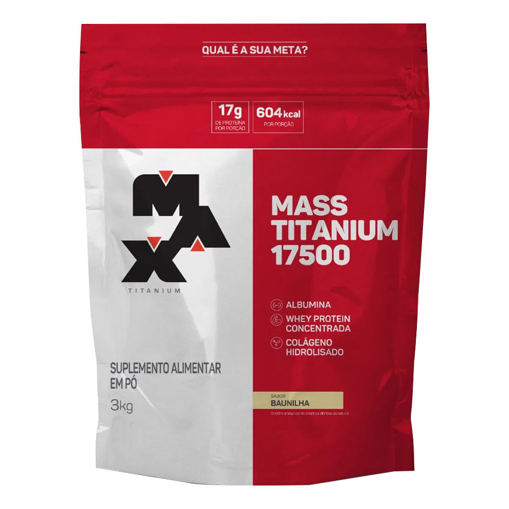 Massa 17500 Sabor Baunilha 3Kg Max Titanium