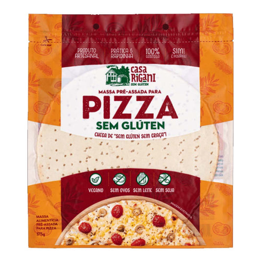Massa Pré Assada Para Pizza Sem Glúten 175g Casa Rigani