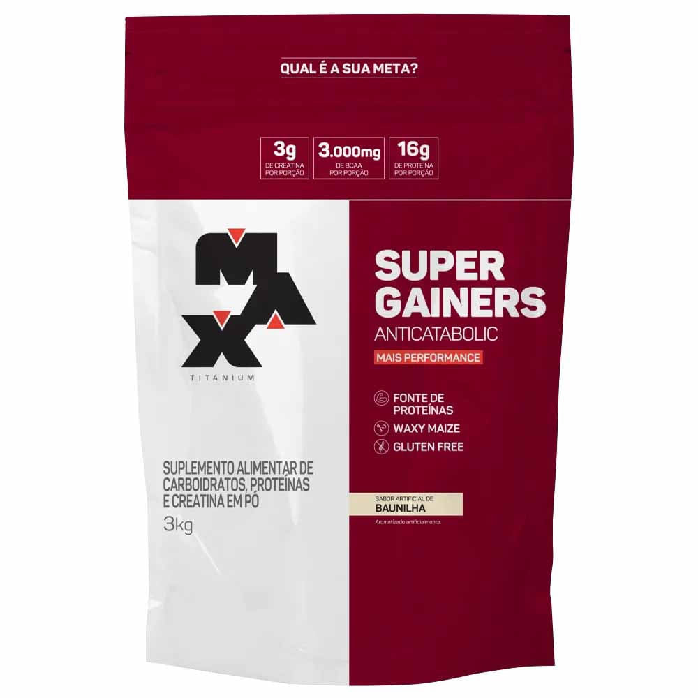 Massa Super Gainers Baunilha 3Kg Max Titanium
