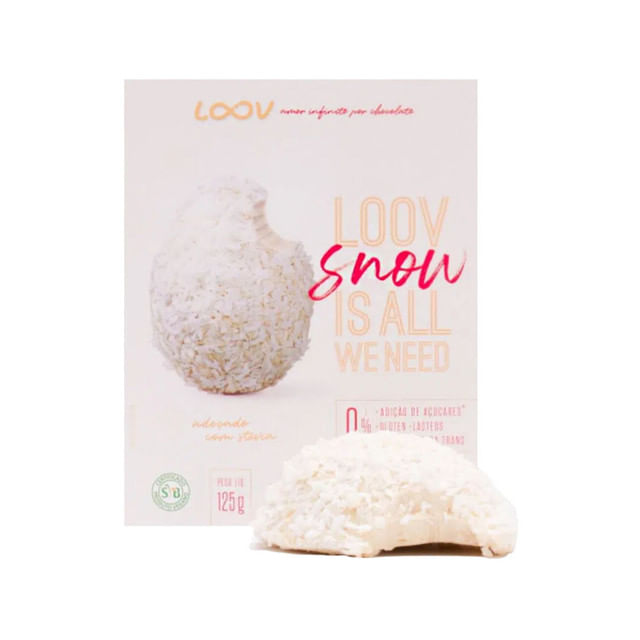 Meio Ovo de Páscoa Loov Snow 125g Chocolife