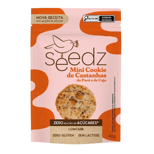 Mini Cookie Low Carb de Castanhas 40g Seedz