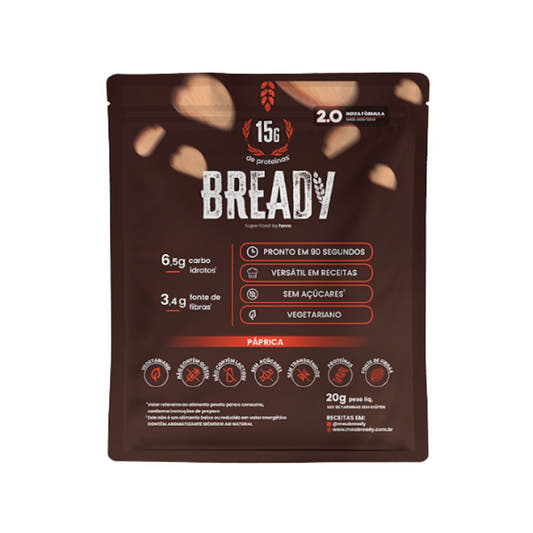 Mistura Para Pão Low Carb Sabor Páprica 20g Bready