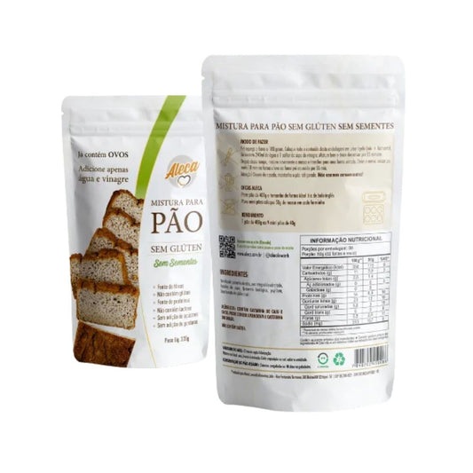 Mistura Para Pão Sem Glúten Sem Sementes 235g Aleca