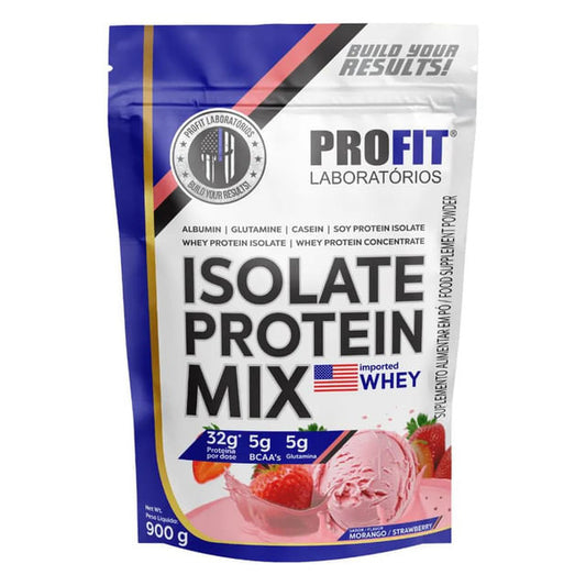 Mix de Proteínas Isoladas Morango 900g Profit Labs