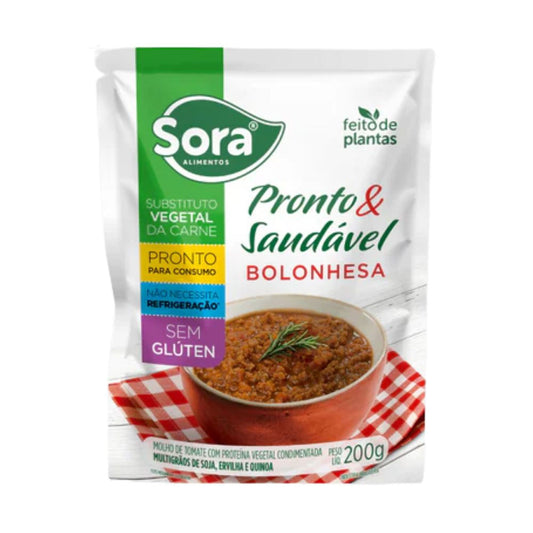 Molho Bolonhesa Vegano Pronto e Saudável 400g Sora