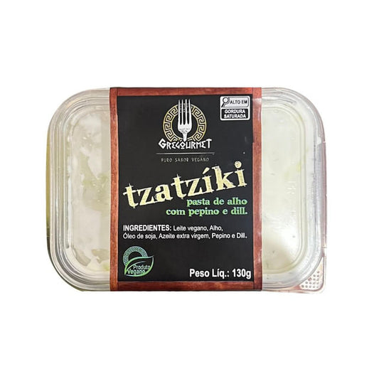Molho Vegano Tzatziki Pasta de Alho com Pepino e Dill 130g Gregourmet